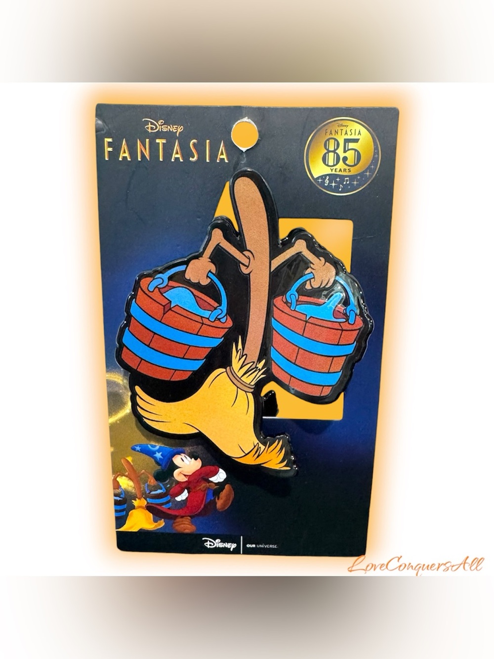 Disney Mickey Mouse Fantasia 85th Anniversary Broom Claw Clip